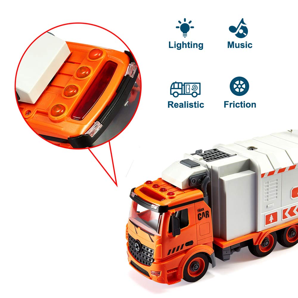 Buy iLifeTech Garbage Trucks Toy with Light and Sound, Friction Powered