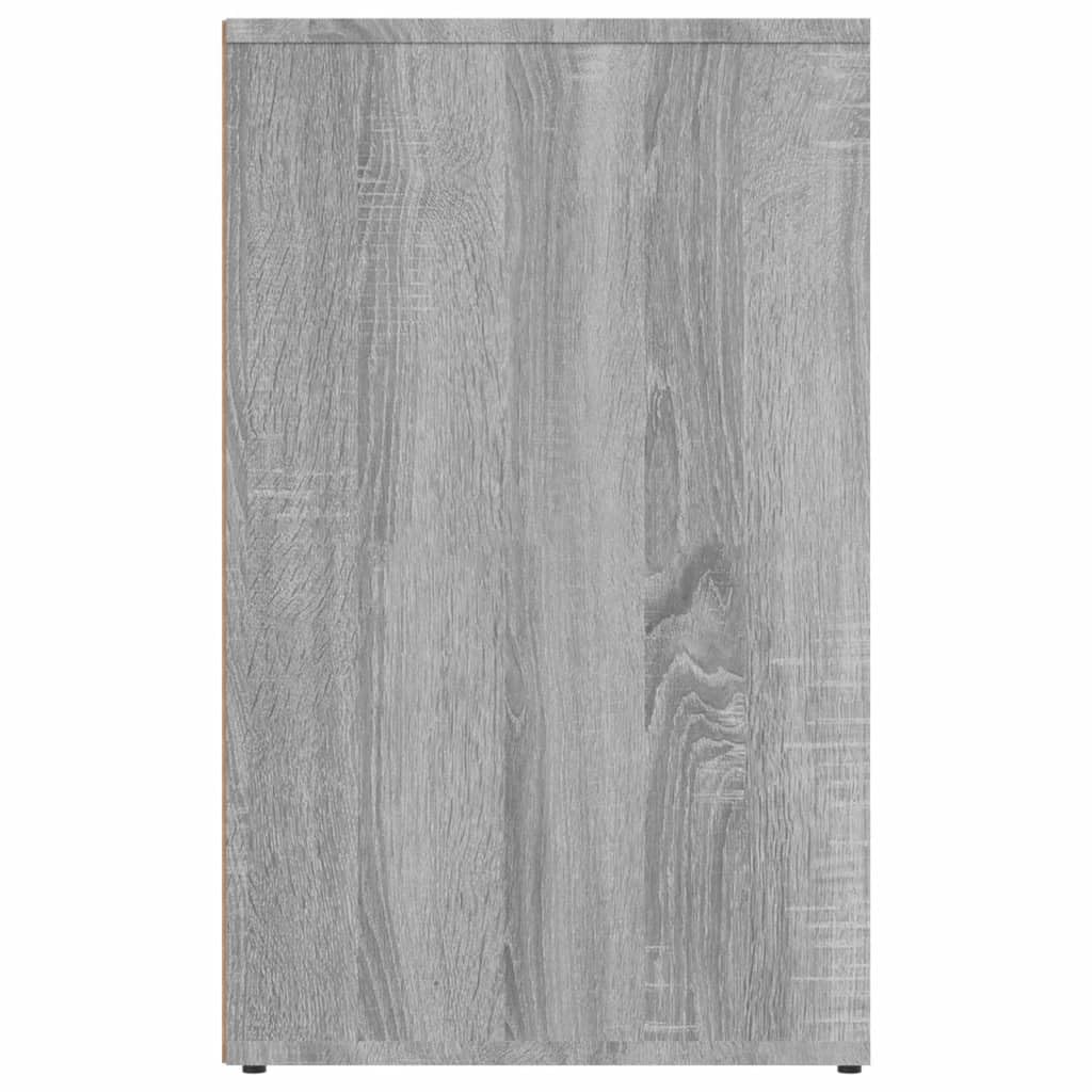 Regal aus Holzwerkstoff Grau Sonoma 80x40x65 cm | Für Make-up und Accessoires, viel Stauraum, mit Wandhalterung, einfache Montage