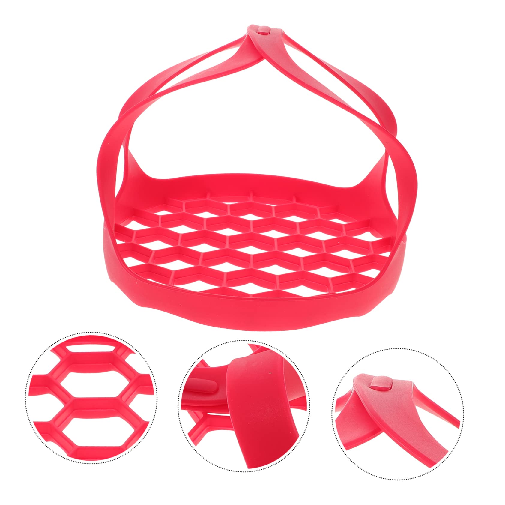 CONGARTENO Silicone Steam Rack Basket Lifter Handles Rack Pressure Cooker Sling Heat Resistant for Cooking