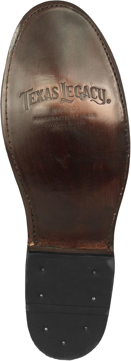 Mens Black Western Dress Cowboy Boots Leather Zipper Roper Toe - Image 5