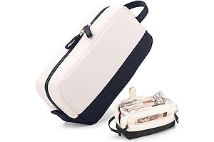 EASTHILL Large Capacity Pencil Pouch with Handle for Teen Girls Adults-Black