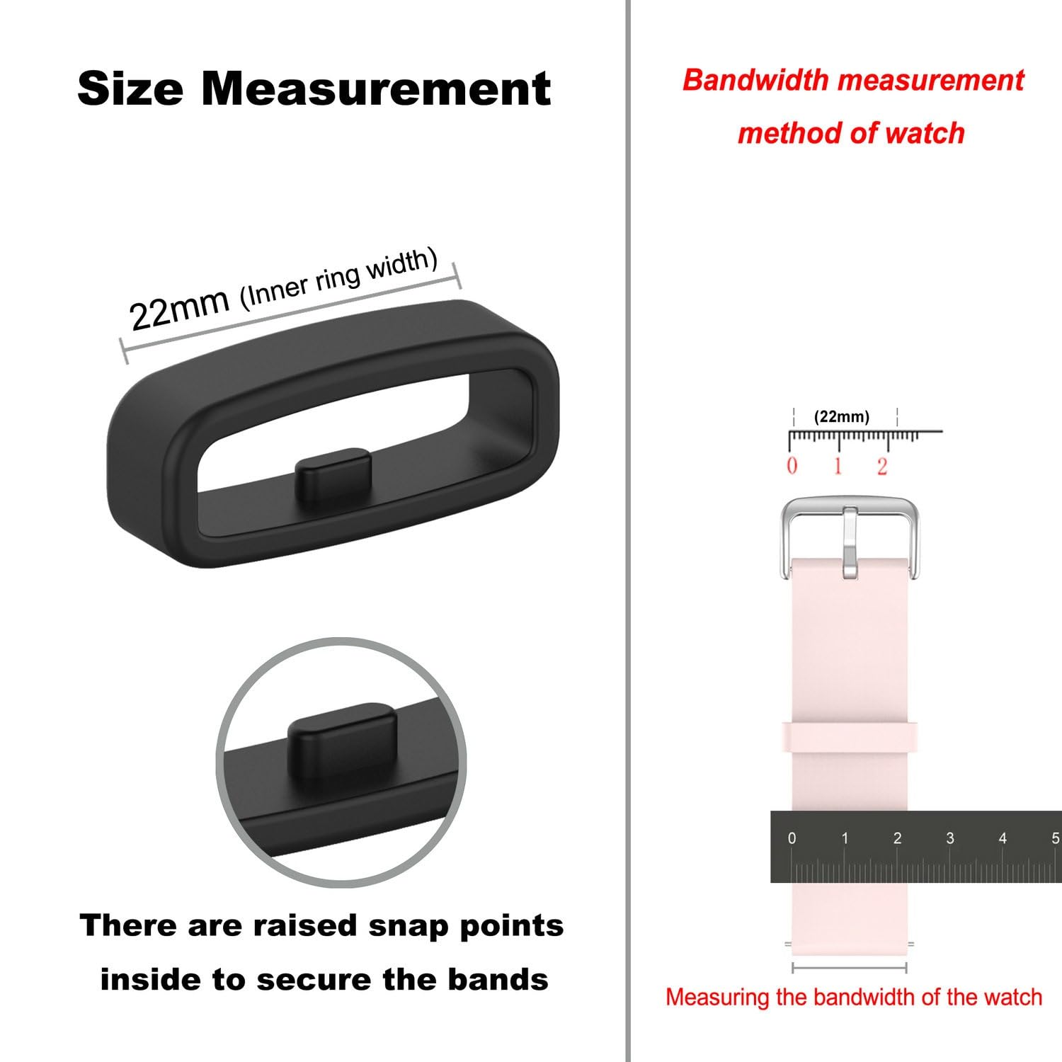 Fastener Rings Compatible for Apple Watch Series 9 Bands 6-PACK Security Loop Holder Keeper Retainer Fixed Non-Slip Silicone Loops for iWatch Series 9 8 7 6 5 4 3 2 1 SE Ultra Smartwatch Accessories