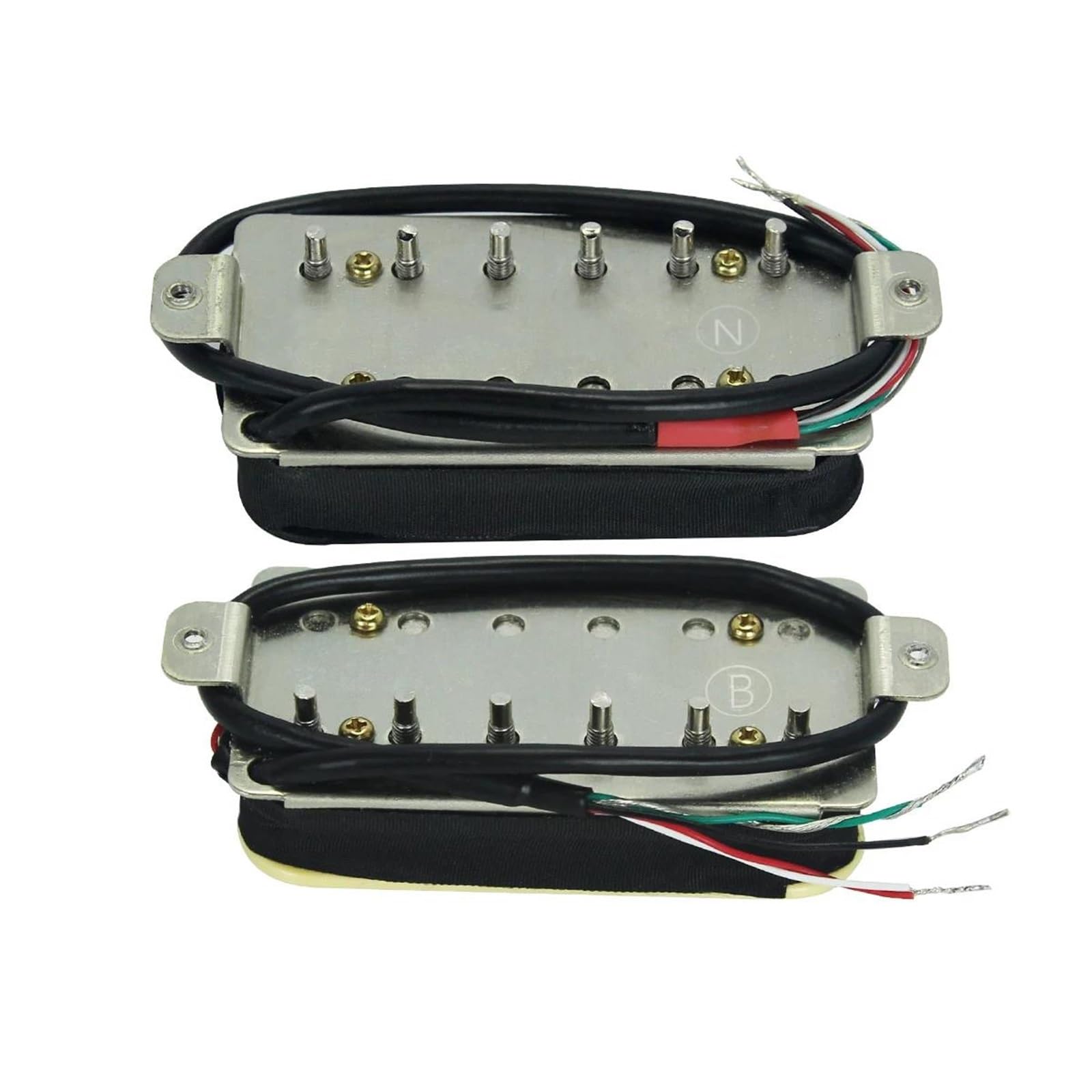 Pastilla De Guitarra Eléctrica Profesional Pastilla De Guitarra Eléctrica Humbucker Profesional | Pastilla Humbucker Alnico 5, pastilla de guitarra eléctrica de doble bobina, cuello y puente, 2 uds.