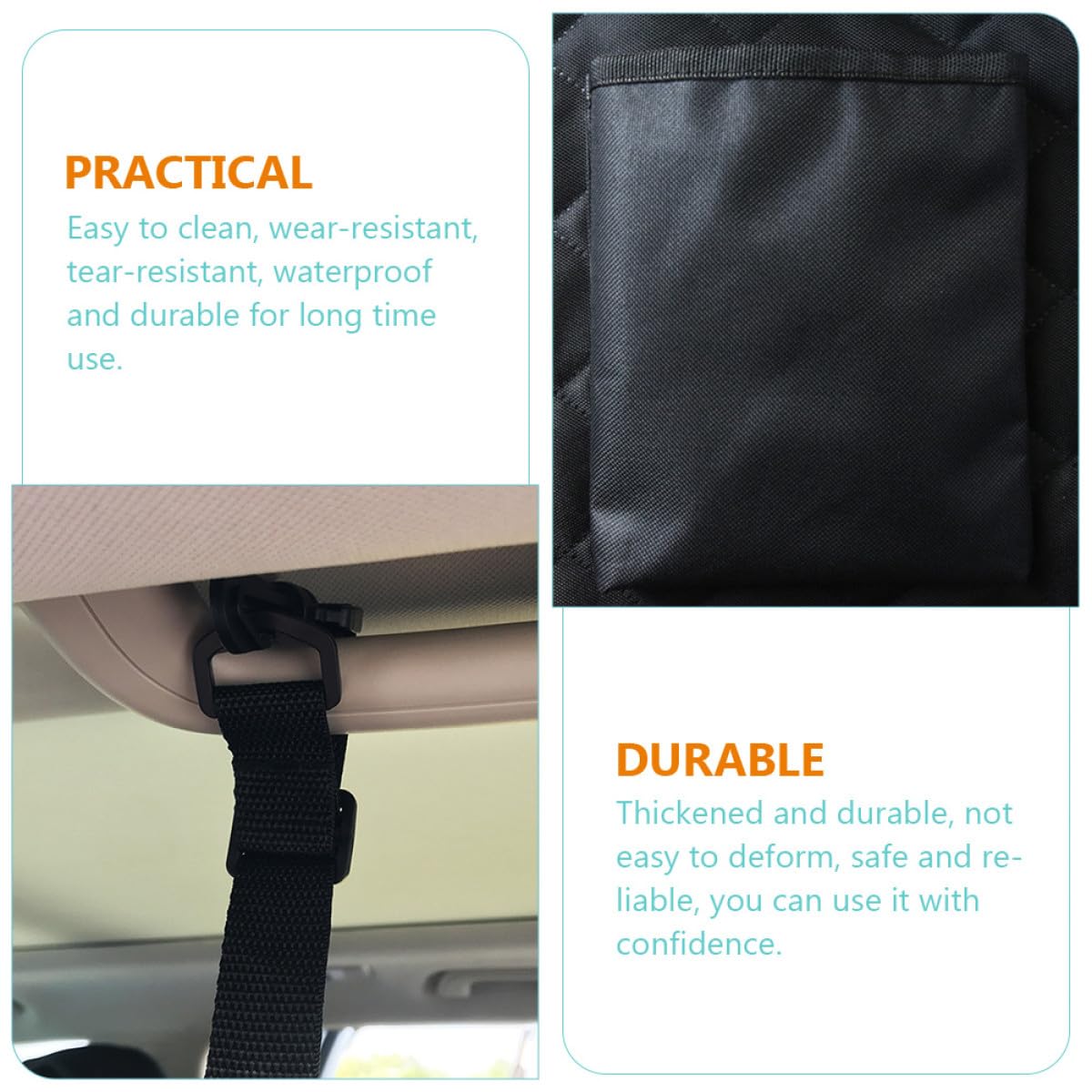PRETYZOOM Cojín Antideslizante para Perros Grande, Asiento para Coche, con Bolsillo de Almacenamiento, Adecuado para Viajes y Transporte Seguro de Mascotas