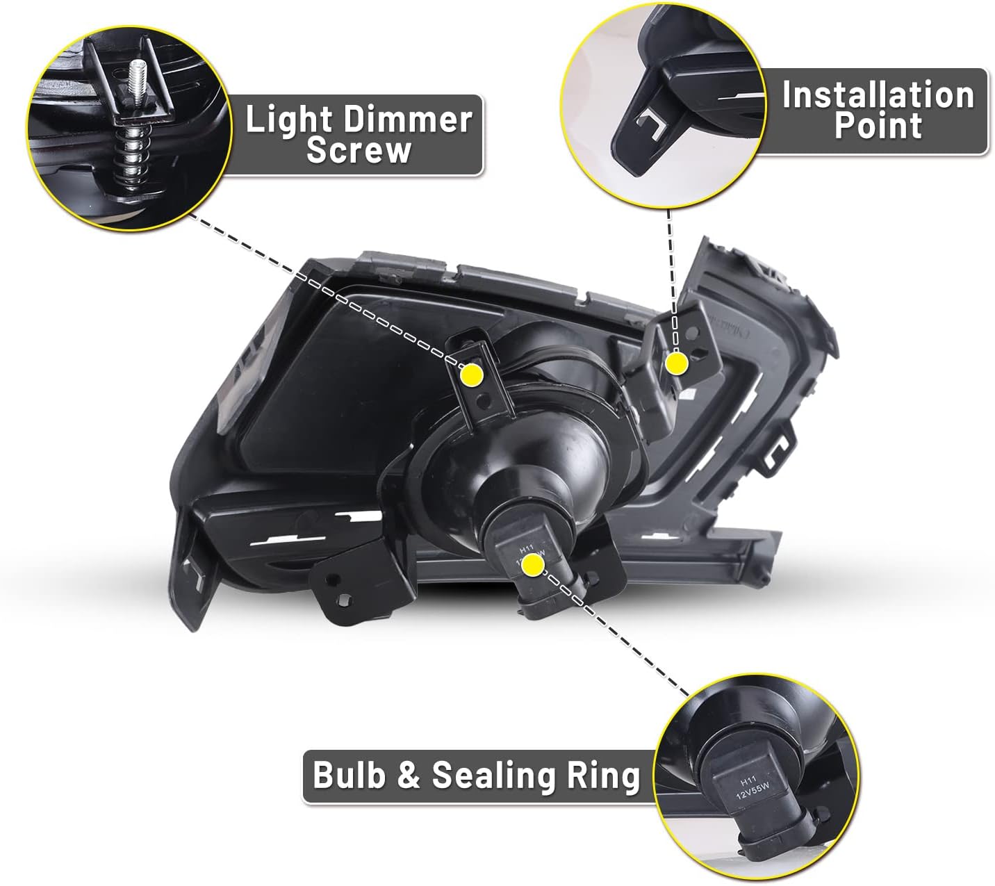 AUTOWIKI Fog Lights Lamps compatible for Chevrolet Cruze 2015 with Facelift Bumper Only 2016 Chevrolet Cruze Limited Driver Passenger Replacement 12V/55W H11 Bulbs Included