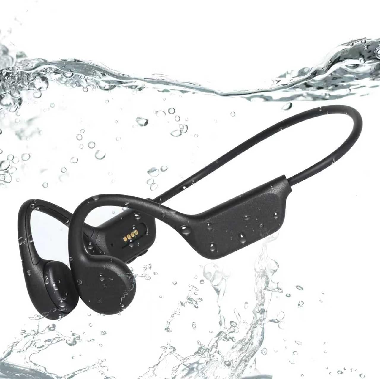 Casque Conduction Osseuse, Casque Natation, IPX8 Etanche sans Fil Bluetooth 5.4, Écouteur de Sport Ouvert avec Lecteur MP3 intégré 32G Mémoire pour la Natation, Le vélo, la Course à Pied