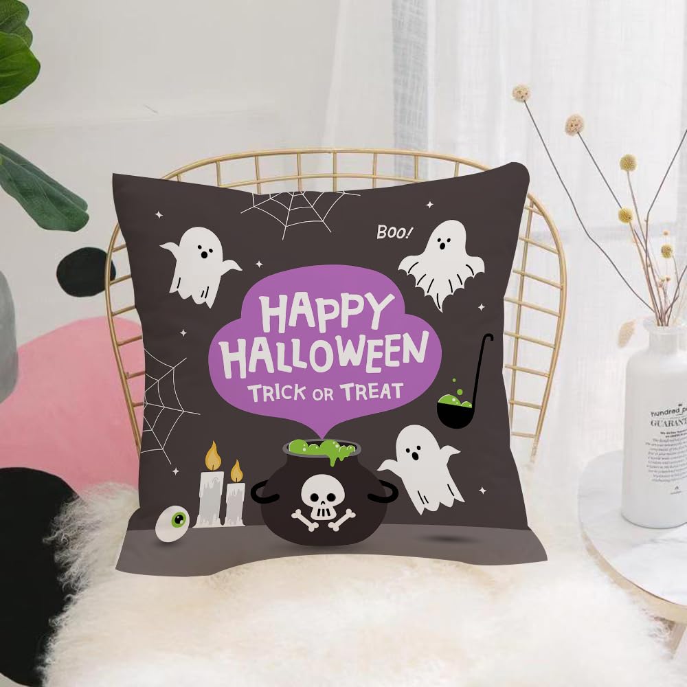 HYOSXW Cushion Cover,Throw Pillow Case Home Decorative for Living Room Bedroom Sofa Chair 16X16 Inch,Halloween party Children in Halloween costumes.,Pillowcase 40X40cm
