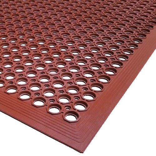 Cactus Mat 2530-R20 Rubber VIP Topdek Molded Bevel Edge Mats Junior Version, 3' x 20', Red