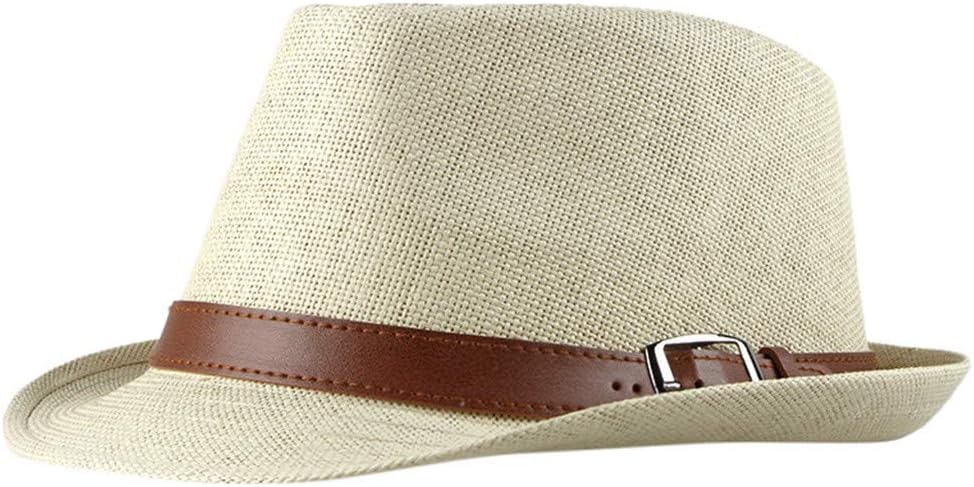 Lightweight Crushable Hat Soft Cool Fedora for Men and Women Classic Panama Hat with Belt Buckle