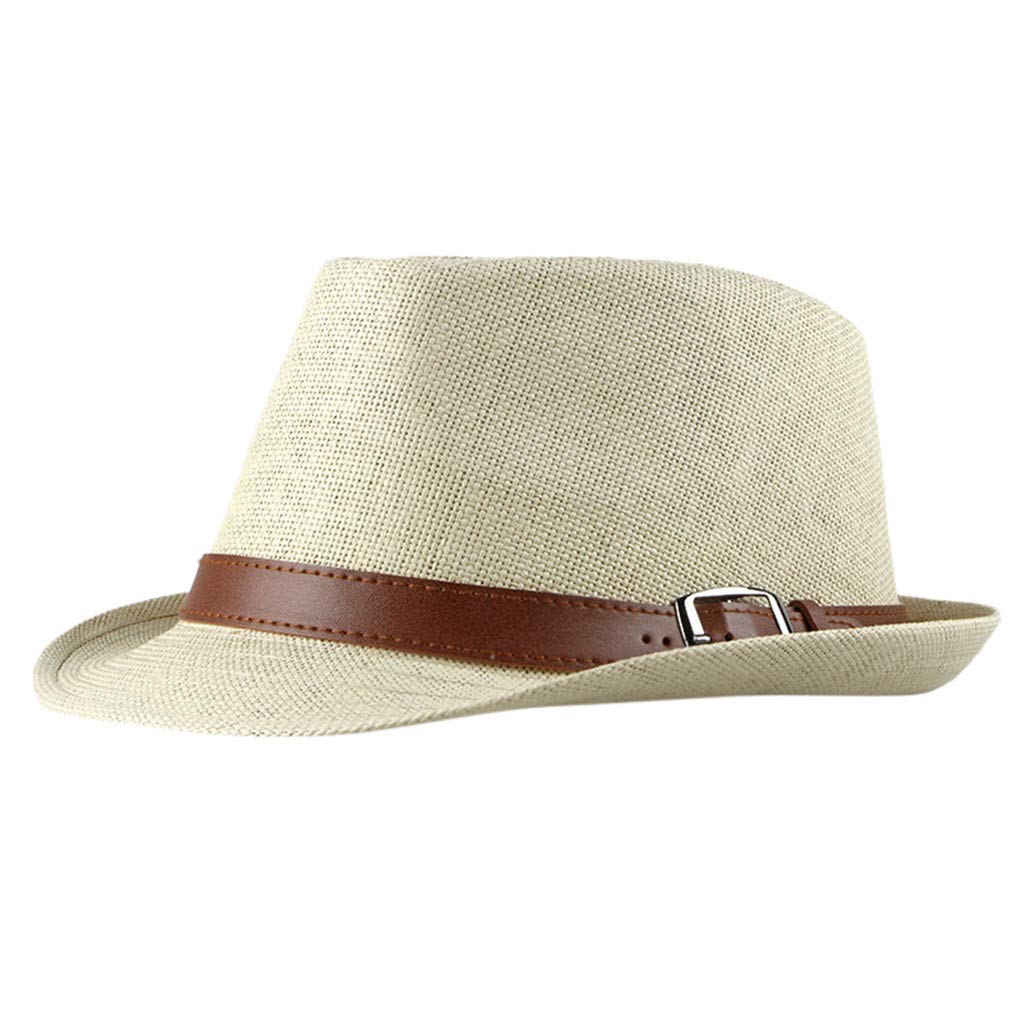 SOthread hatUnisex Summer Straw Structured Packable Sun Summer Beach Hat Cuban Trilby Hat Summer Sun Protection Under 5 Dollars