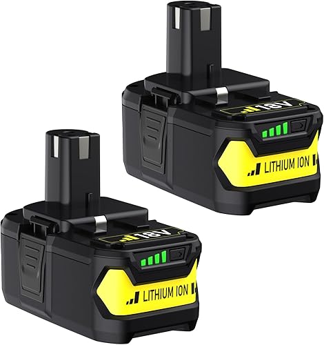Paquete de 2 baterías mejoradas P108 de 18 V compatibles con Ryobi 18 V batería de repuesto para Ryobi 18V ONE+ batería PBP005 P108 P102 P103 P104