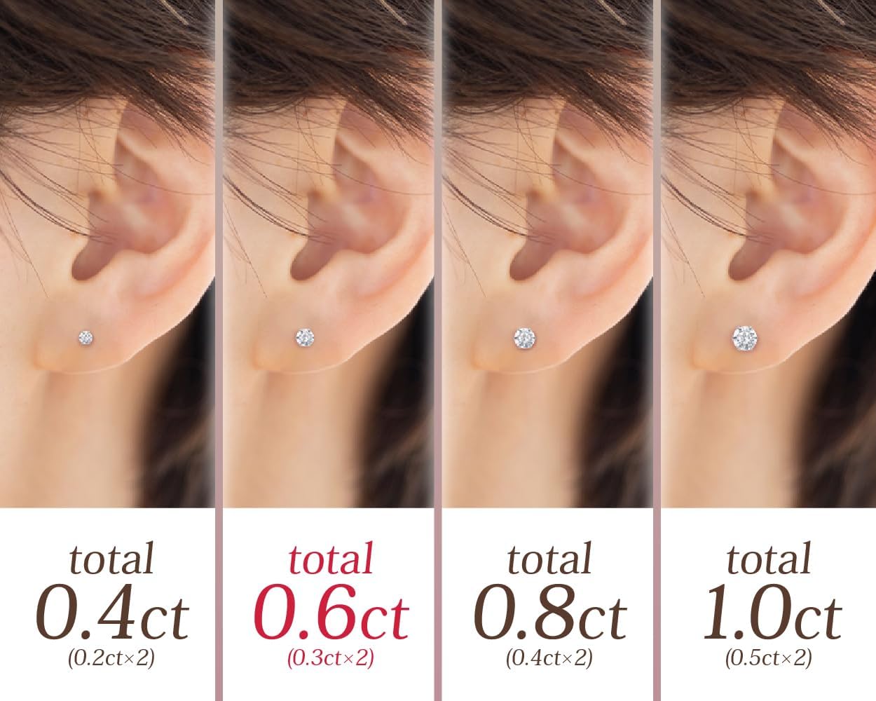 Amazon | 【鑑定書付き】 天然 ダイヤモンド ピアス 計0.6ct (0.3ct×2