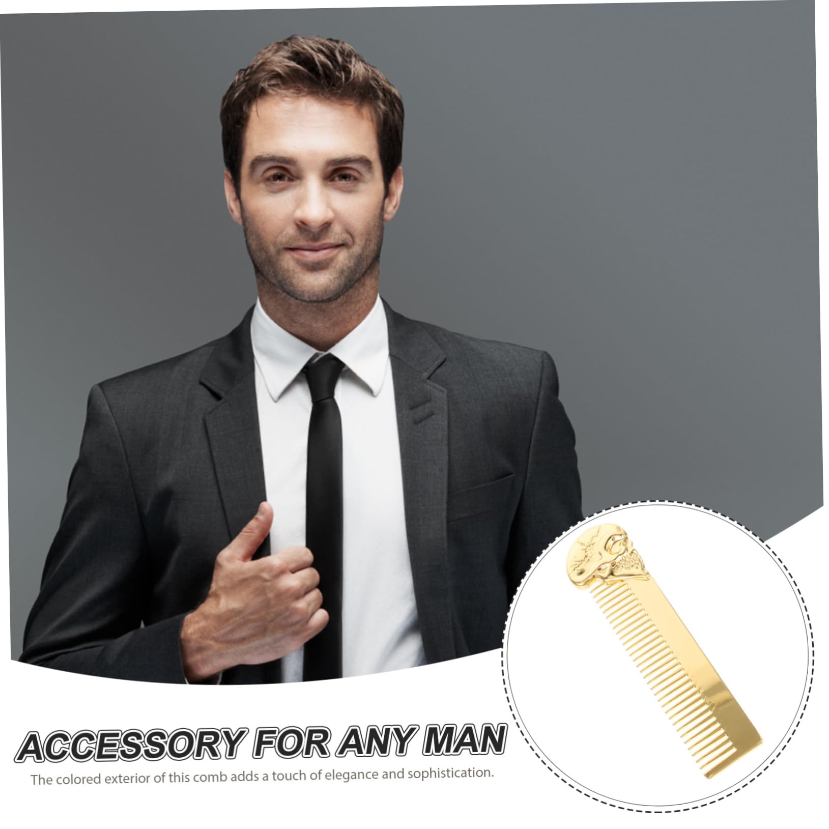Beavorty 5 Stück herrengeschenkidee men accessories kalanchoe beard care set bartpflege set Schermaschinen Entwirrer Gesicht Bausatz Pferdeschwanz Fön Scherenschutzhalter Herren Bartkamm Pu