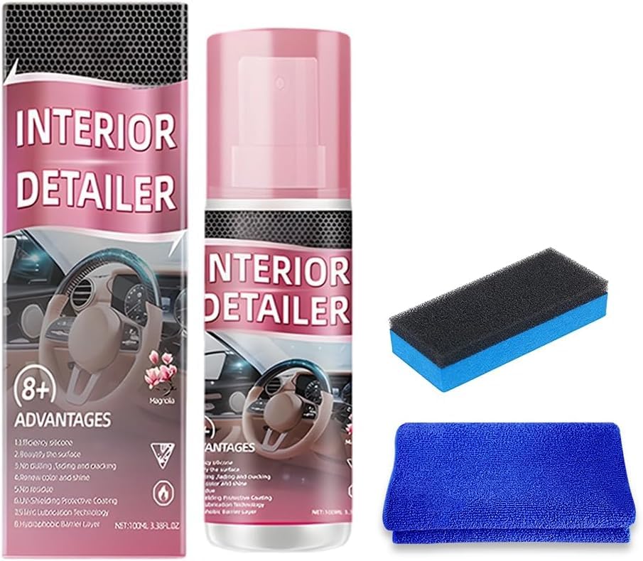 Polishing Cleaner Car Interior Interior Detail Spray Car Interior Detailing Cleaner for Rubber Leather& More All Purpose Car Interior Detailer Cleaner for Dashboards Seats Leather Plastic