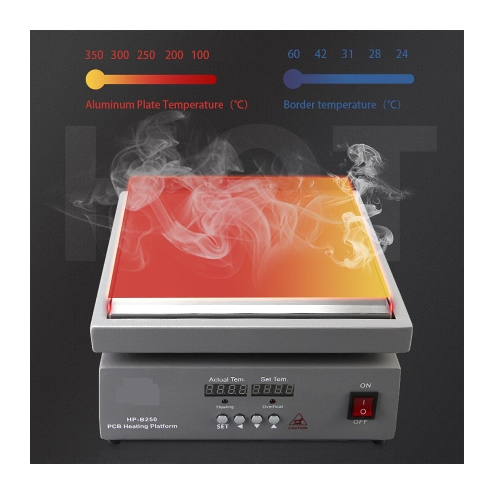 Lötheizplatte, Heizgeräte HP-B100 Neue Heizplattform 300 W PCB-Handy-Wartungsexperiment 100 x 100 mm Vorheizstation