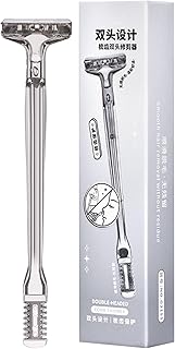 女性用ノーズトリマー | 安全ダブルヘッド剃刀 - 鼻毛カッター - 口周り・顔用 家庭用・男性用 出張や旅行の携帯に便利