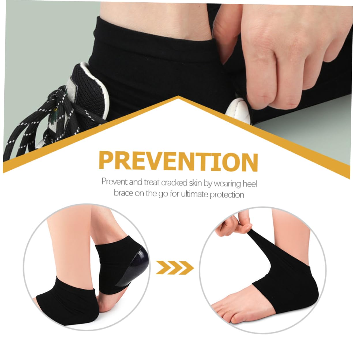 FOMIYES 2sets Portable Heel Sleeves Replaceable Heel Pads for Foot Support 2pairs*2