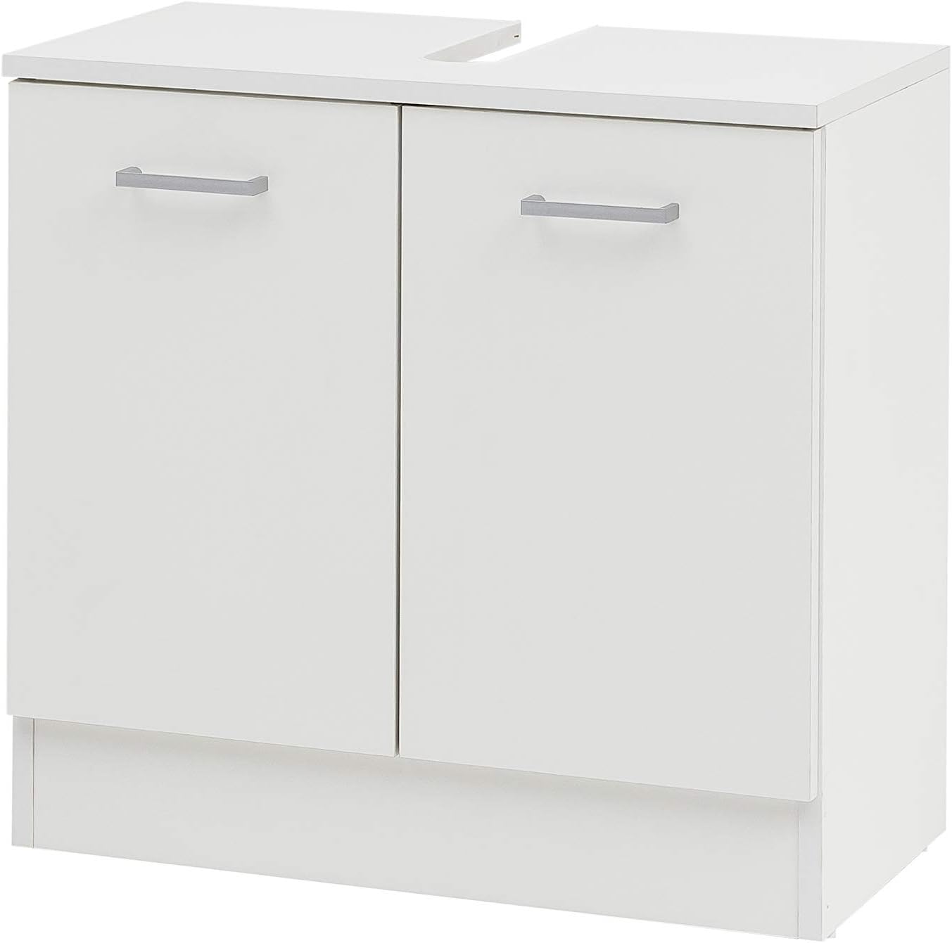 Schildmeyer Meuble Sous-Lavabo Sur Roulettes – 50 X 63,5 X 32,5 Cm – Blanc – Rangement Salle De Bain Pratique Et Mobile