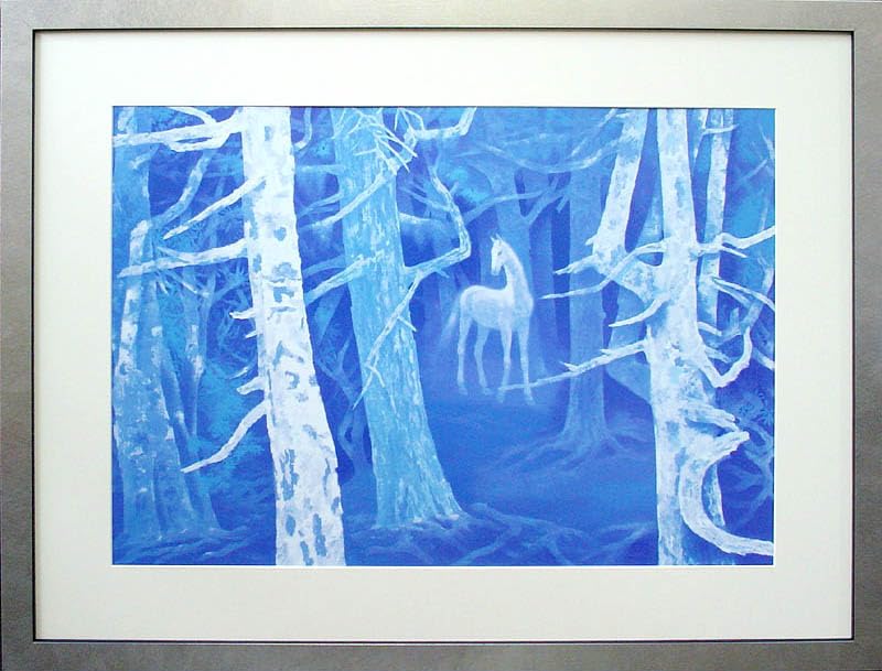 Amazon.co.jp: アートショップ フォームス 東山魁夷「白馬の森」日本画