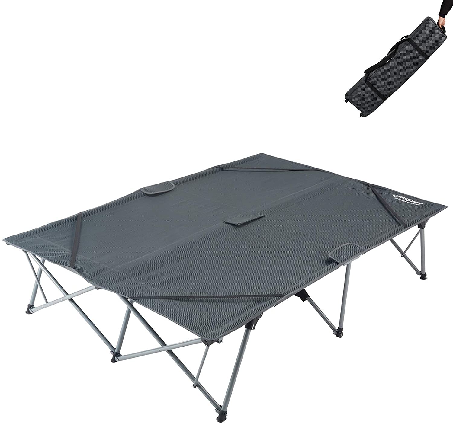 Buy KingCamp Double Folding Camping Cots for 2 People, Folding Cot Bed Heavy Duty 550Lbs