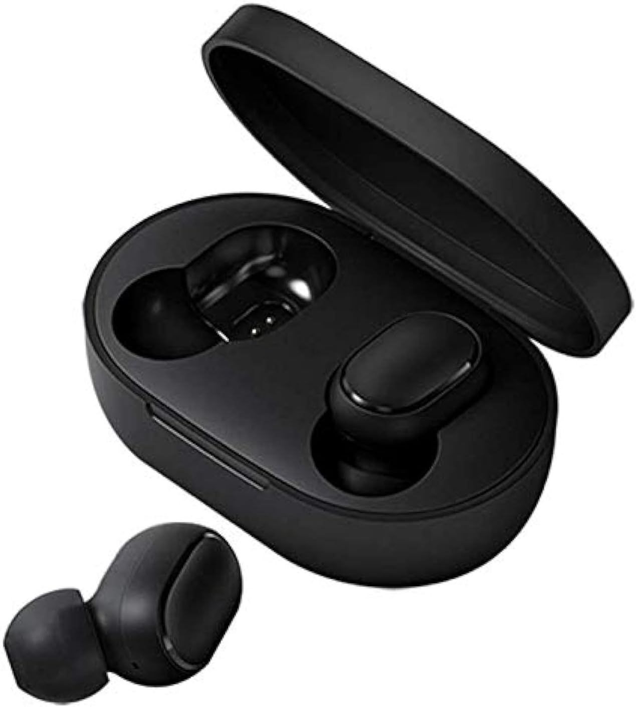 TWSEJ04LS Redmi Airdots Earphones, Bluetooth, Sweatproof, True Wireless Earbuds, Global Version - Black, Small
