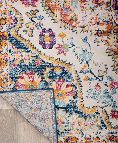 Rugshop Vintage Distressed Bohemian Area Rug 5' X 7' Multi #TOP5
