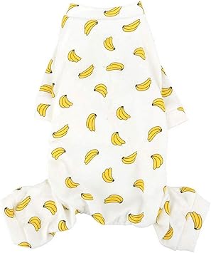 Amazon バナナ シャツ 小型犬 お洋服 ドッグ ウエア Takehome 犬服 春夏 つなぎ 秋冬物 犬 服 可愛い カバーオール 部屋着 パジャマ オールインワン ロンパース 抜け毛防止 バナナ S S バナナ Takehome シャツ パーカー 通販