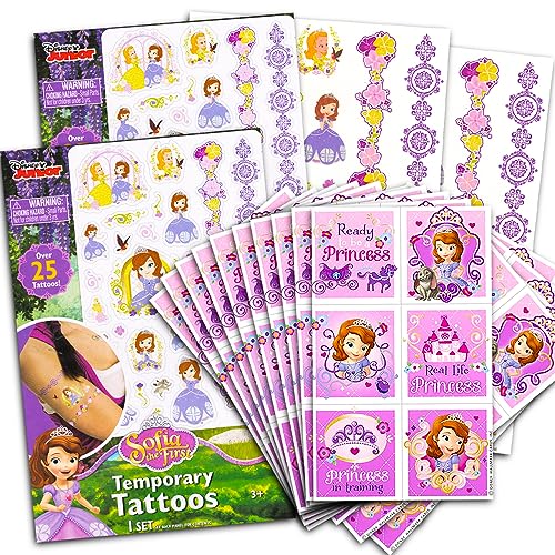Disney Sofia The First Stickers & Tattoos Party Favor Set (140+ Stickers & 50 Temporary Tattoos)