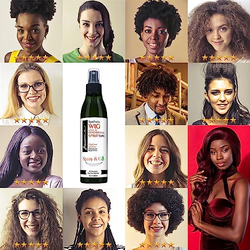 Awesome Synthetic Wig Leave-In Conditioner Spray, Ph6, Professional Wig Care Solution, Detangle Spray, Moisturizes & Replenishes Synthetic Wigs, Easy Combing, Contains Coconut Oil, 7 Fl Oz #TOP6