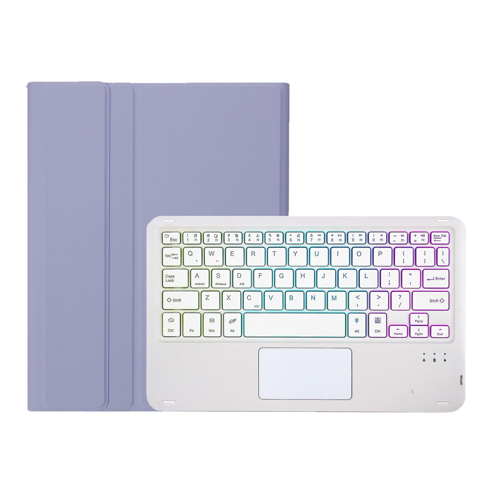 Etui z klawiaturą do Xiaomi Mi Pad 6/6 Pro 11" 2023, Wbudowany Uchwyt Na Ołówek, Magnetyczna Odłączana Bezprzewodowa Podświetlana Klawiatura z Myszą Bluetooth,Purple