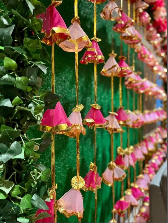 RR Crafts 6FT Event Hangings for Mandap Decoration – Wedding Mehndi, Indian Shaadi, Haldi Gota Decor, and Outdoor Party Decoration (Set of 10)