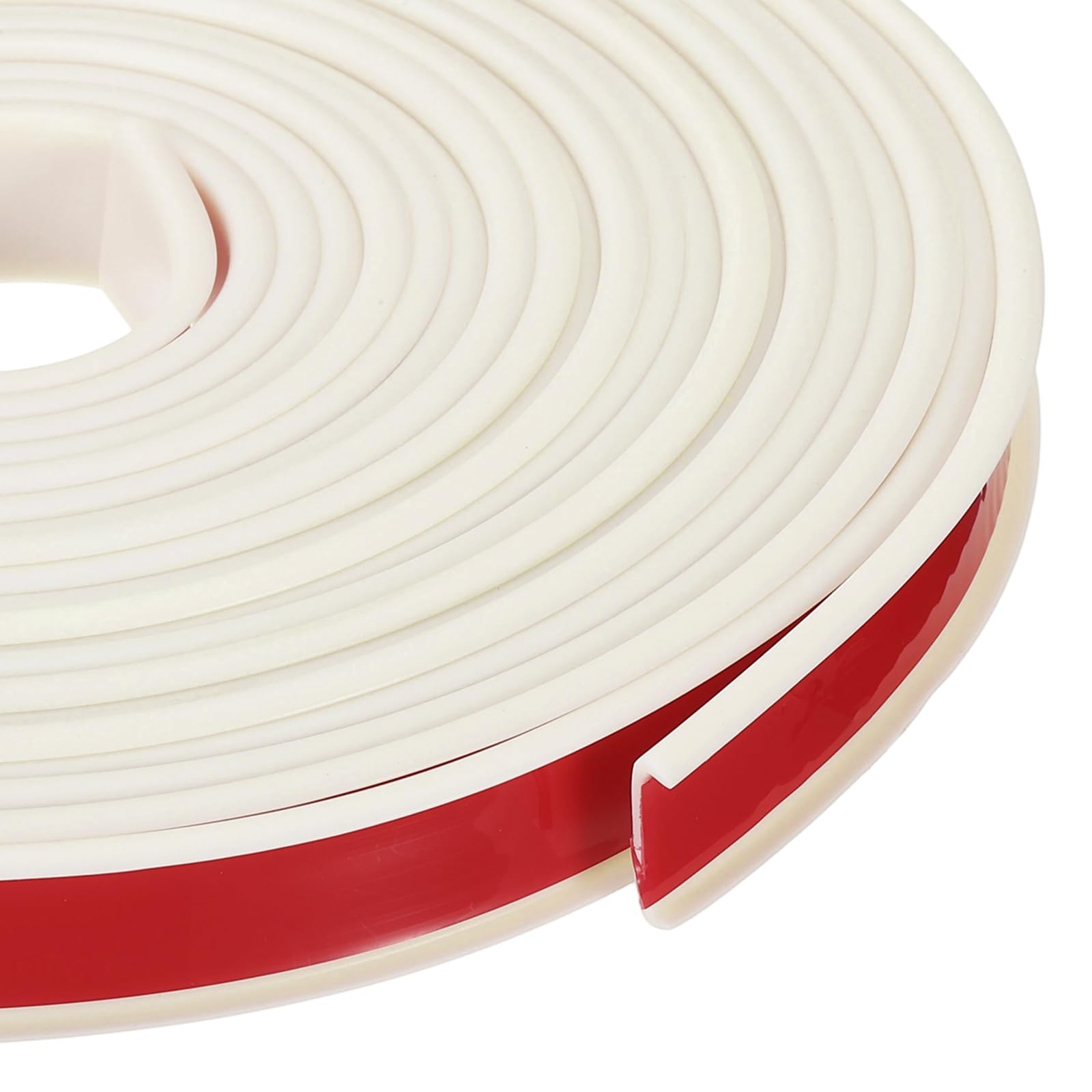 sourcing map 24.9 ft U-Shape Edge Banding, Fit 11/16 Inch Adhesive TPE Flexible Furniture Edge Protector for Cabinets, Countertop, Shelves, Table, Woods, Beige