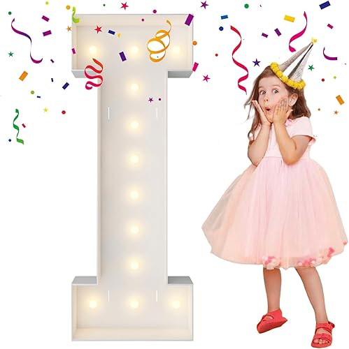 Letras iluminadas de marquesina de 4 pies, letras grandes de marquesina, letras grandes para marco de globos de mosaico, letras grandes para