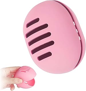 علبة إسفنجة المكياج من السيليكون، حامل إسفنجة بيوتي بليندر مع فتحات تهوية، حاوية تخزين للسفر من ذا باك، وردي