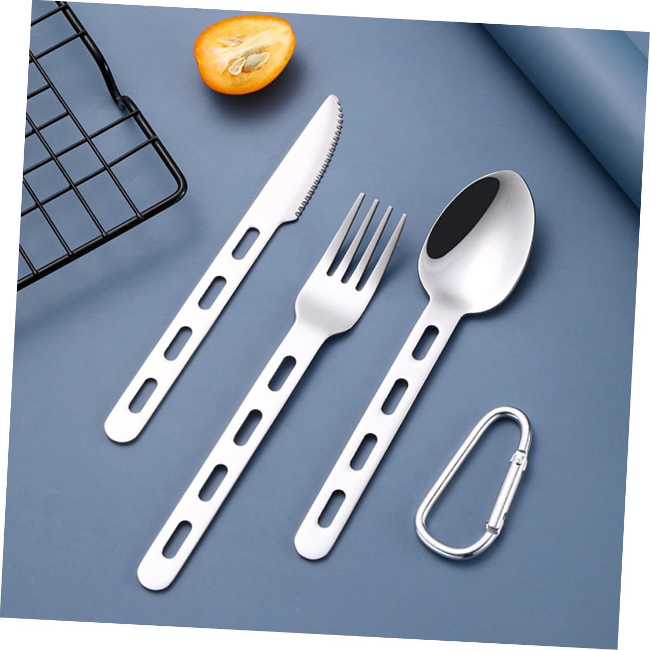 BESPORTBLE 3sets Posate Portatili Acciaio Inossidabile Per Viaggi Utensili Riutilizzabili Per Picnic Escursioni e Campeggio Include Cucchiaio Forchetta e Coltello Facile Da Trasportare e
