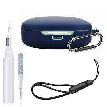 Xcreo Soft Silicone Case Cover Compatible for Redmii Buds 6 with Cleaning Pen (Blue)