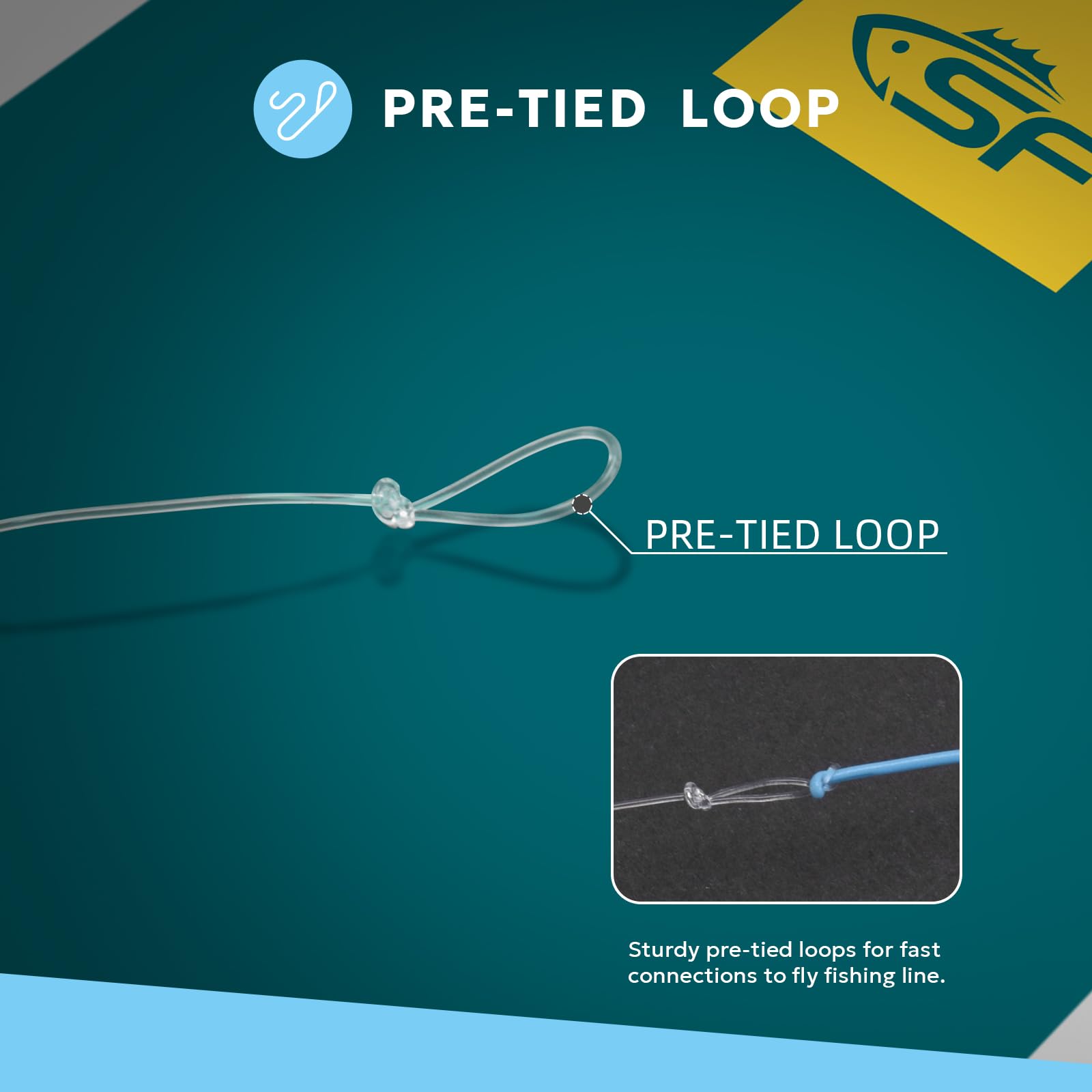SF Pesca a Mosca Poly-coated Leader Anima in Monofilamento Linea Leader Linea di Mosca per 7' Trota e 10' Salmone, 7FT/10FT Galleggiante Hover Intermedia IPS3/5/7