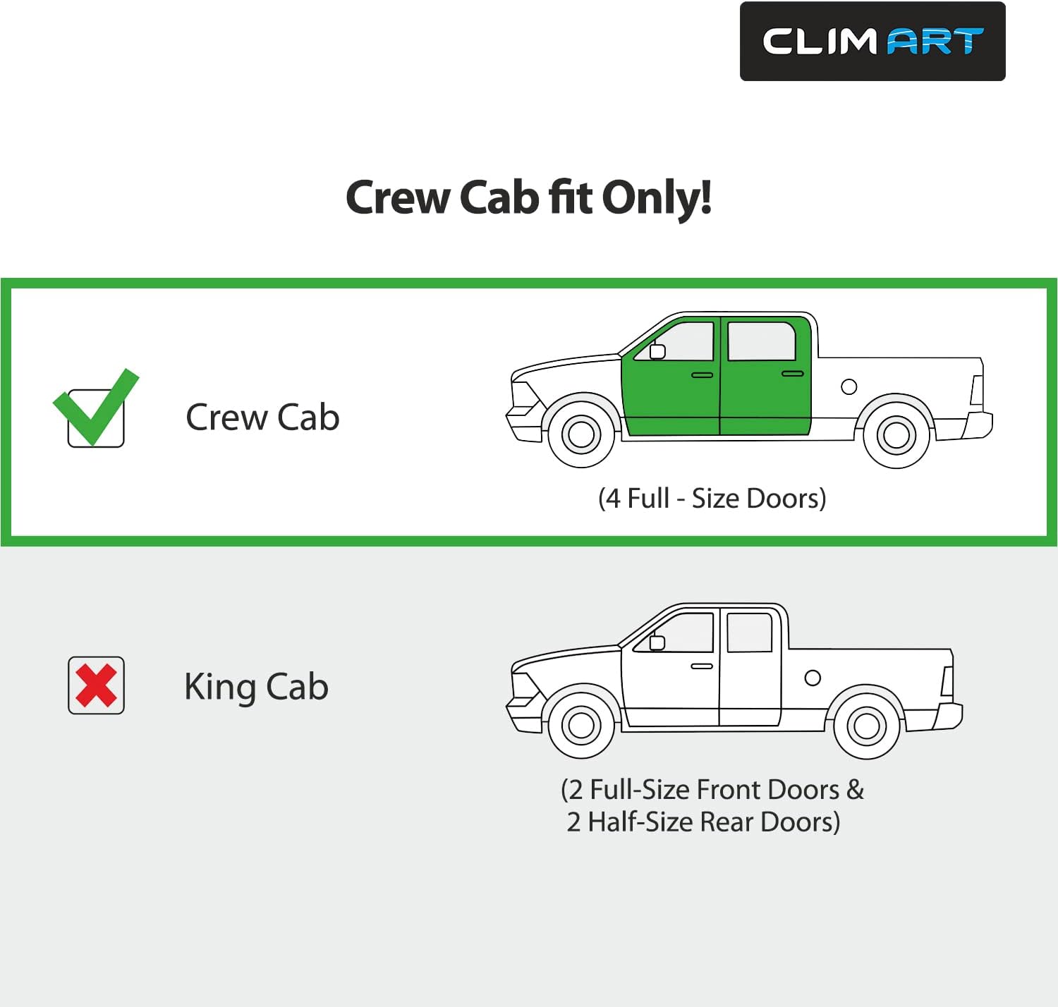 CLIM ART Incredibly Durable Rain Guards for Nissan Frontier 2022-2026 Crew Cab, Original Tape-on Window Deflectors, Vent Deflector, Window Visors, Car Accessories, 4pcs. - 422050
