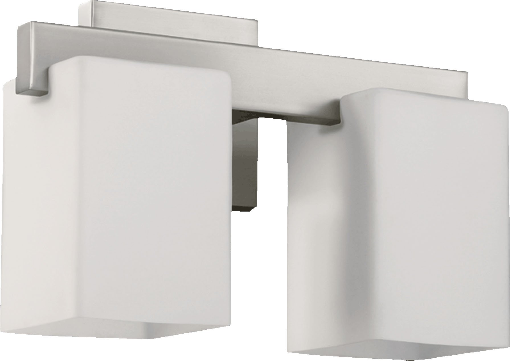 Quorum 5476-2-65 Contemporary Modern Two Light Wall Mount from Modus collection in Pewter, Nickel, Silver finish,