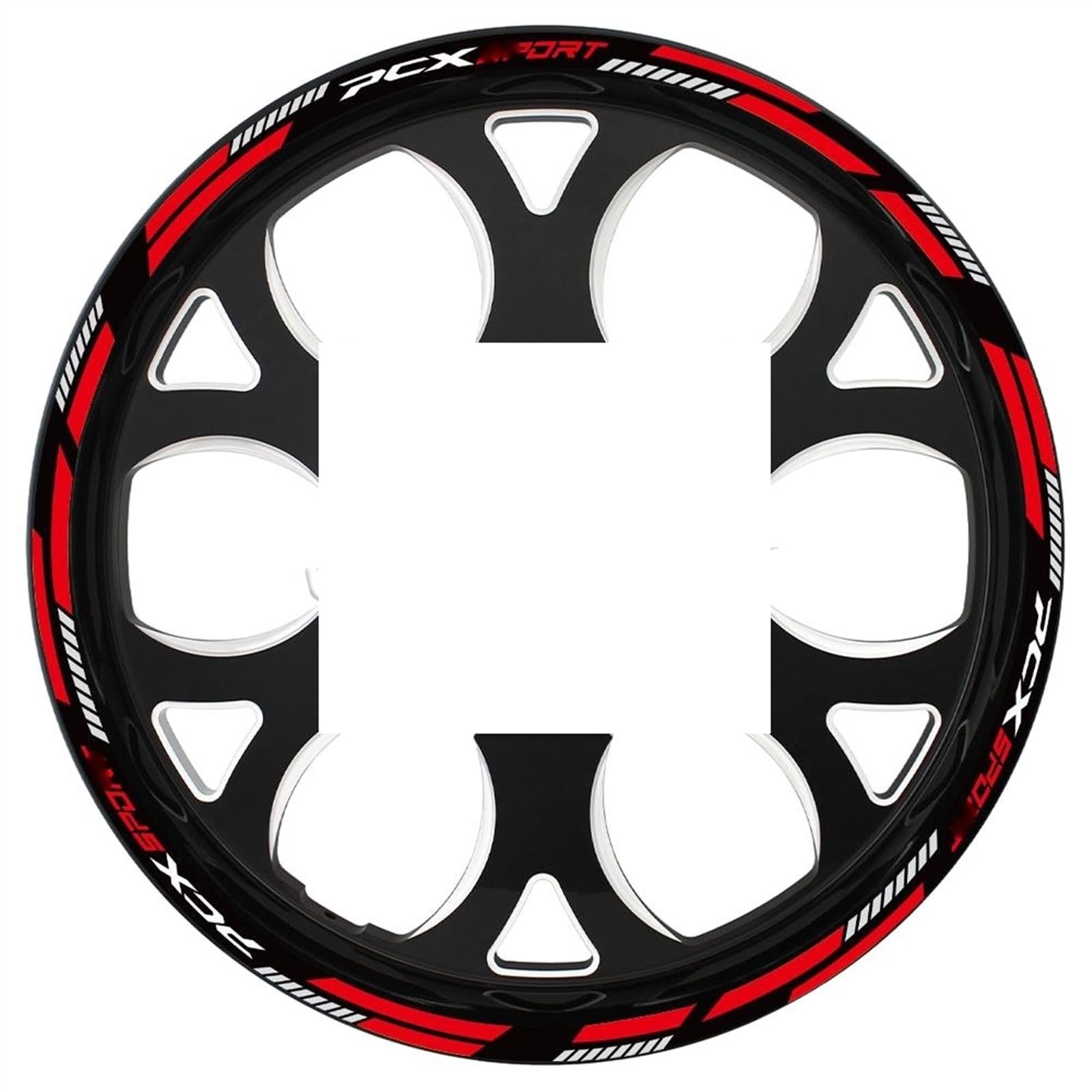 Applique Reflective Motorcycle Wheel Stickers Hub Decals Rim Stripe Tape for PCX125 Pcx 125 PCX150 Pcx 150(A2)