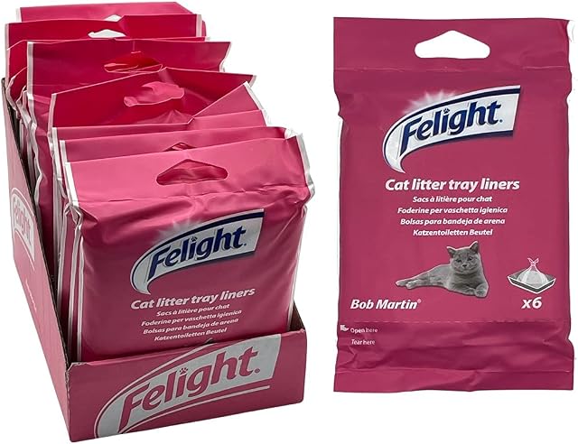 Disposable Cat Litter Tray Liners Value Pack For Every Day Hygiene Makes Cleaning Very Easy (2 Pack/12 Bags)