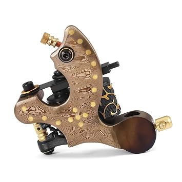 Coil Tattoo Machine Kit with 12 Wrap Copper Liner and Shader, Dual Machine Setup, Adjustable Contact System, Alloy Frame for Professional Tattoo Artists,Liner