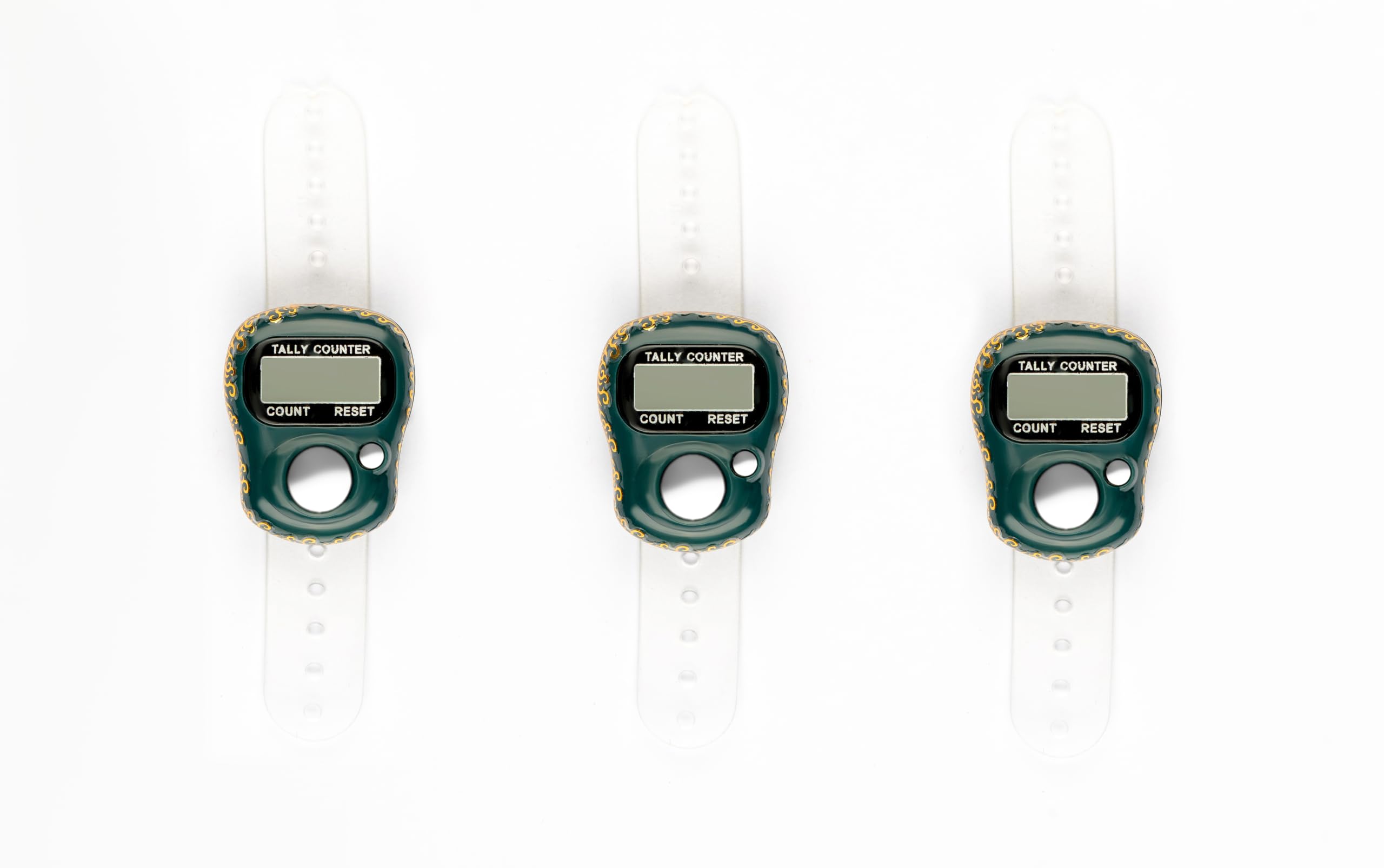 Antar Namastra Prana Digital Set of 3 Japa Counter | 5-Digit Finger Clicker Counter for Mantra Jaap, Meditation, Yoga & Daily Prayer, Dark Green-image-35