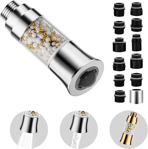 Repuesto de cabezal de grifo de cocina de metal con filtro, boquilla rociadora de 2 funciones, cabezal rociador desplegable para grifo de cocina con