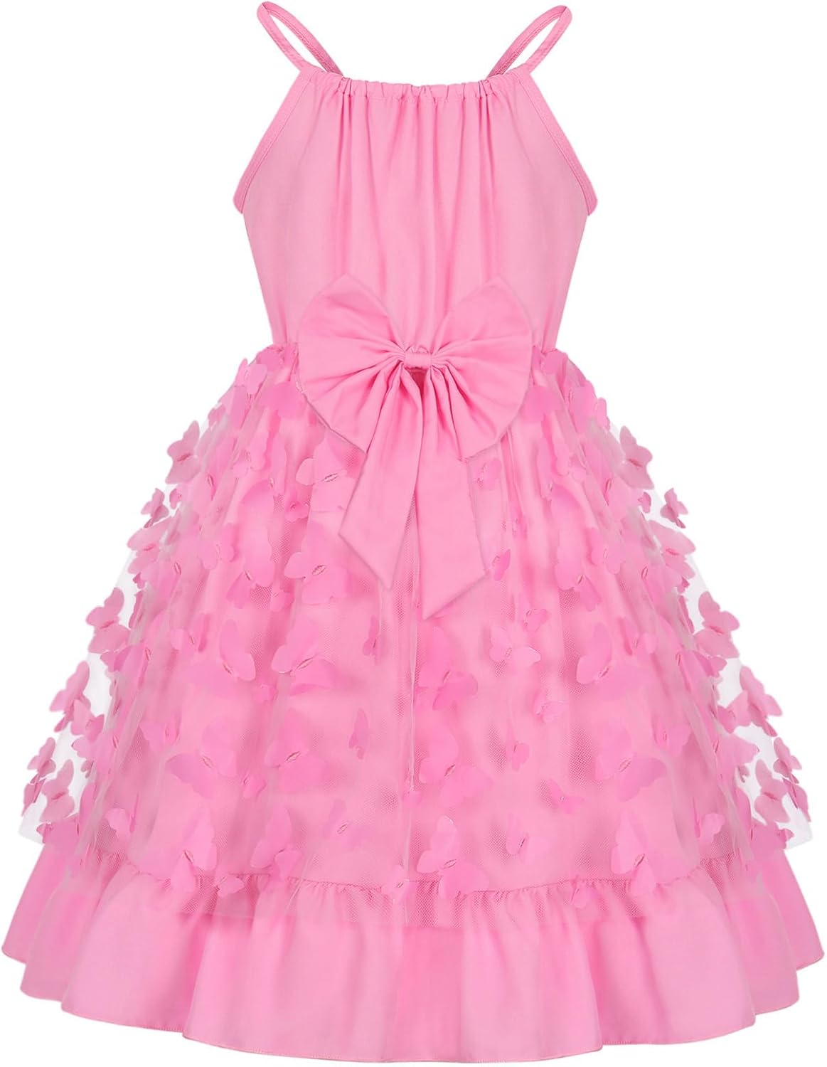 Girls Dresses Butterfly Tulle Dress for Toddler Kids Birthday Tutu Party Summer Spring Dress 2-10 Years