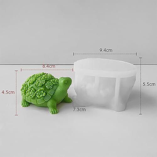 Miniatura 5 de Molde de resina de lobo de silicona de tortuga para hacer moldes de silicona para velas para decorar el hogar, molde de animales 3D, molde para