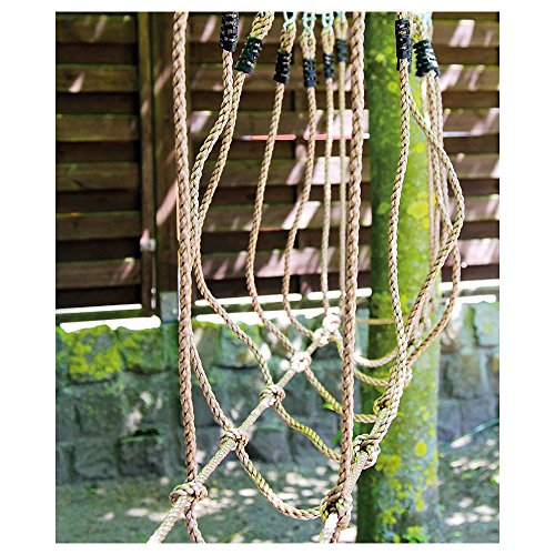 Foto von small foot Seilbrücke aus Kunststoffseil, für Klettergerüst, Garten und Bäume, belastbar bis 100 kg, ab 3 Jahren, 6998, ca. 235 x 35 x 75 cm