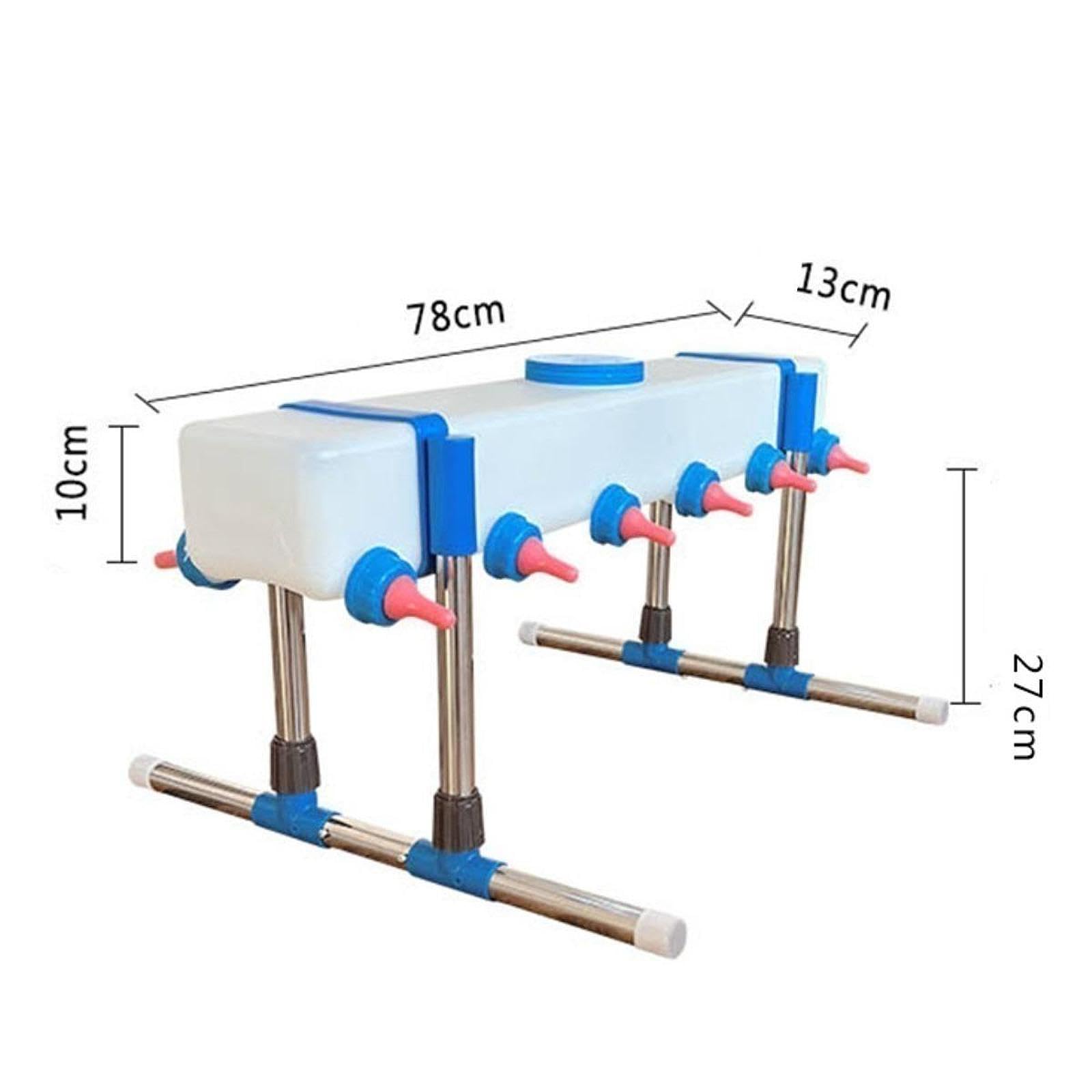 Comedero para Ganado Vacuno de Granja Lamb-firer, para El Cuidado de Animales, Cubo de Alimentación de Leche para Terneros de Granja, 12 Cabeza con Soporte