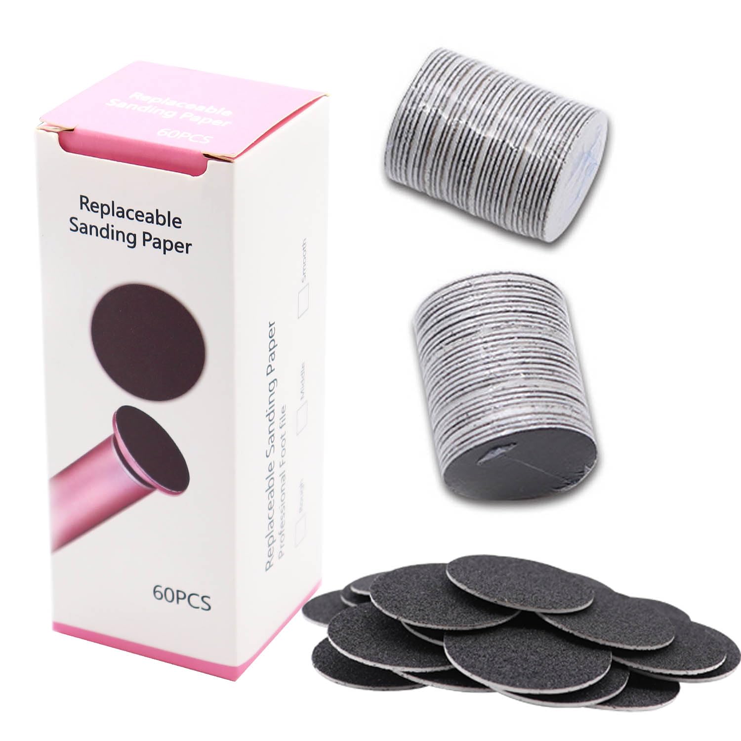 HIZOZEE 60 Pieces Replacement Sandpaper Discs for Electric