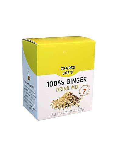 Trader Joe's - Mezcla de bebida de jengibre 100% natural, 7 paquetes de 0.5 onzas (0.53 oz).